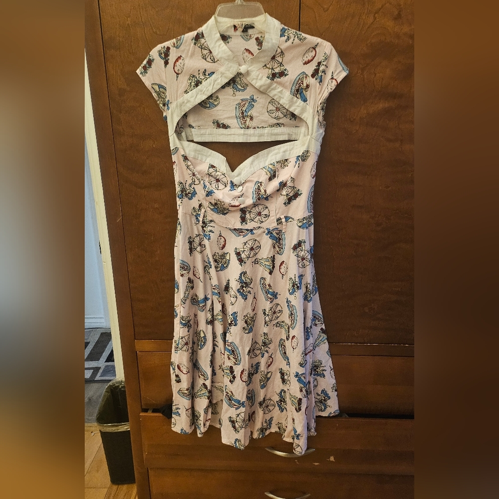 Pink carnival unicorn Print Dress